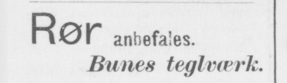 Reklame/annonse fra "Nordenfjeldsk Tidende" Nr. 135
Fredag 17. November 1899